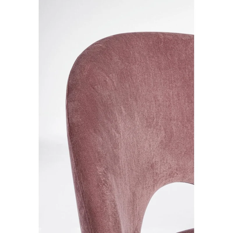 Set di 4 Sedie Imbottite in Velluto con Gambe Effetto Legno - MARINA