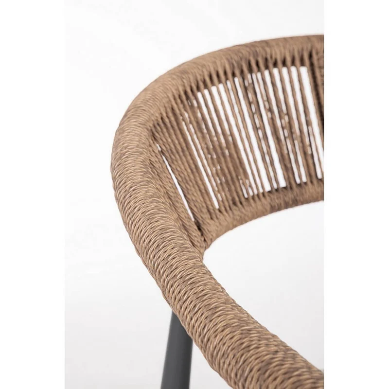 Salotto da Giardino 4 Pezzi con Cuscini in Alluminio e Fibra Sintetica Intrecciata - ELARIA