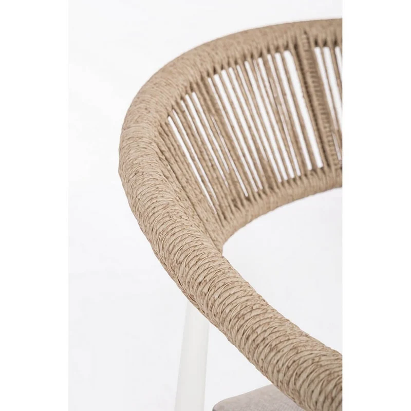 Salotto da Giardino 4 Pezzi con Cuscini in Alluminio e Fibra Sintetica Intrecciata - ELARIA