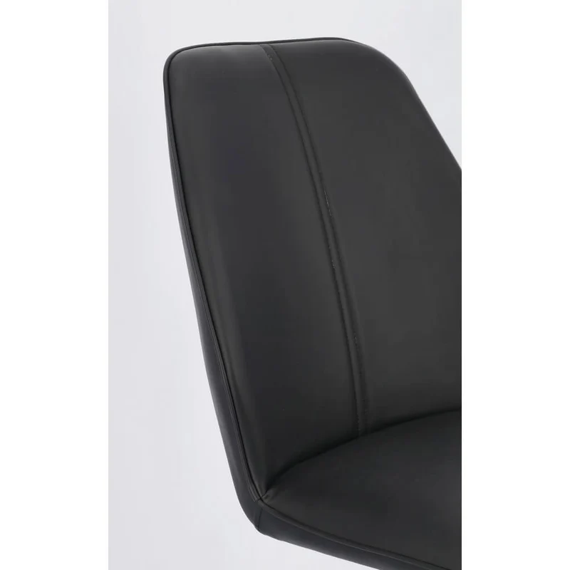 Set di 4 Sedie Imbottite in Similpelle con Gambe in Acciaio - LEO