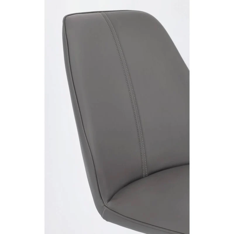 Set di 4 Sedie Imbottite in Similpelle con Gambe in Acciaio - LEO