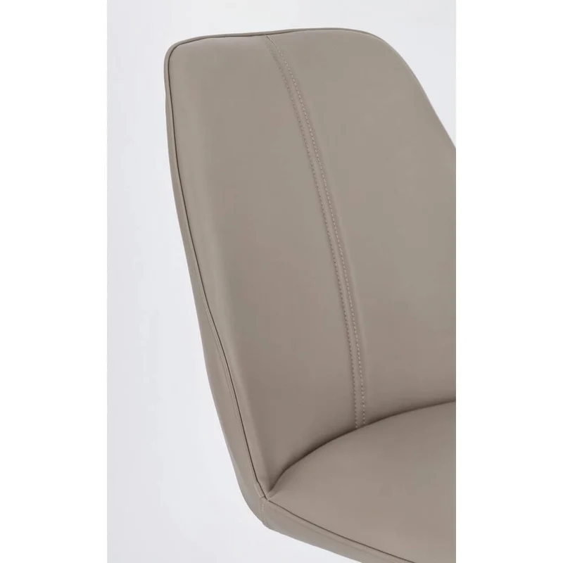 Set di 4 Sedie Imbottite in Similpelle con Gambe in Acciaio - LEO