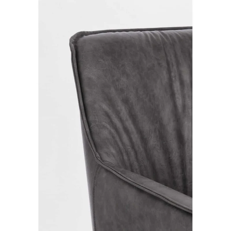 Set di 2 Sedie con Braccioli Girevoli in Similpelle con Gambe in Acciaio - LAVELLE