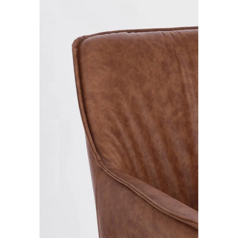 Set di 2 Sedie con Braccioli Girevoli in Similpelle con Gambe in Acciaio - LAVELLE