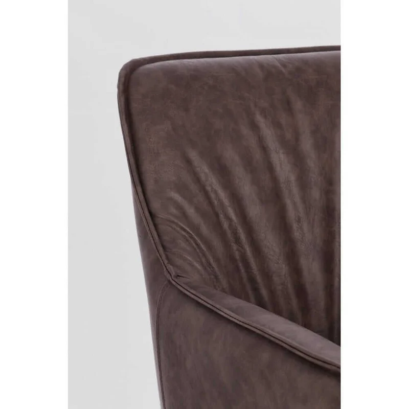 Set di 2 Sedie con Braccioli Girevoli in Similpelle con Gambe in Acciaio - LAVELLE