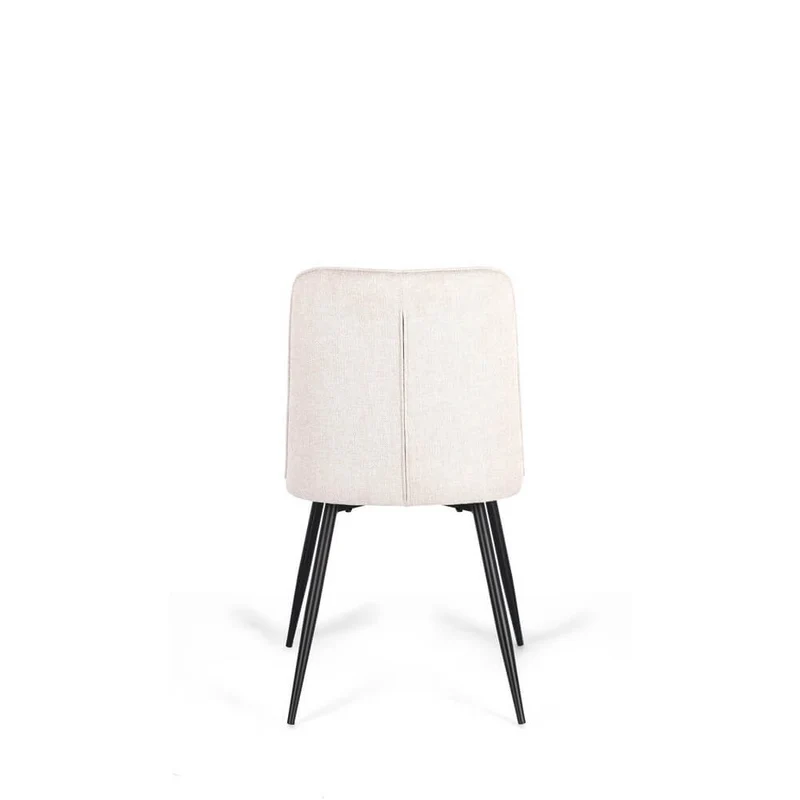 Set di 4 Sedie Imbottite in Tessuto con Gambe in Acciaio - KYLE