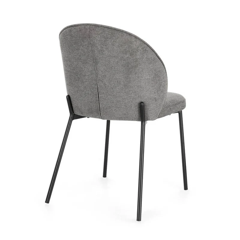 Set di 2 Sedie Imbottite in Tessuto con Gambe in Acciaio - KENDRICK