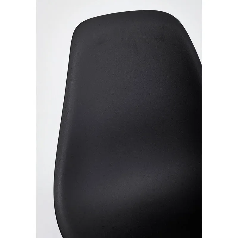 Set di 4 Sedie in Plastica con Gambe in Legno di Faggio Stile Nordico - JASMINE