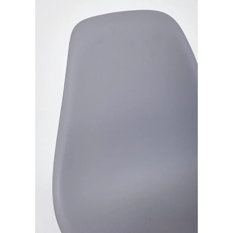 Set di 4 Sedie in Plastica con Gambe in Legno di Faggio Stile Nordico - JASMINE
