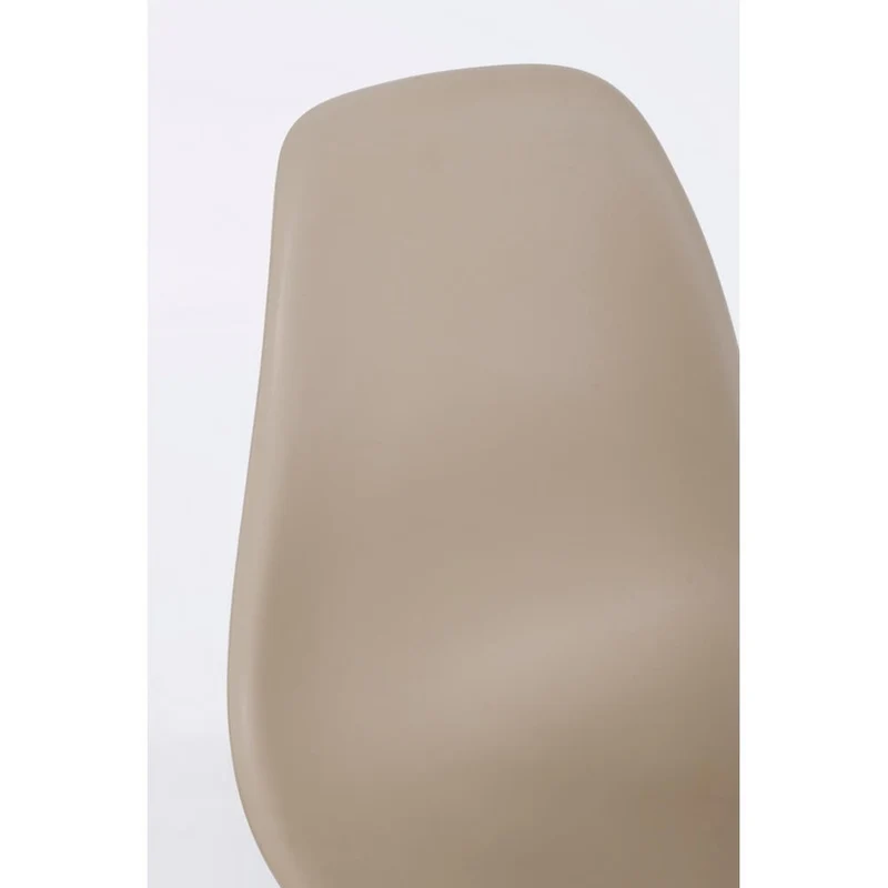 Set di 4 Sedie in Plastica con Gambe in Legno di Faggio Stile Nordico - JASMINE
