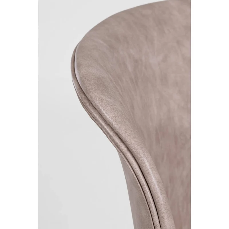 Set di 2 Sedie con Seduta in Similpelle e Gambe in Acciaio Bianco - IONA