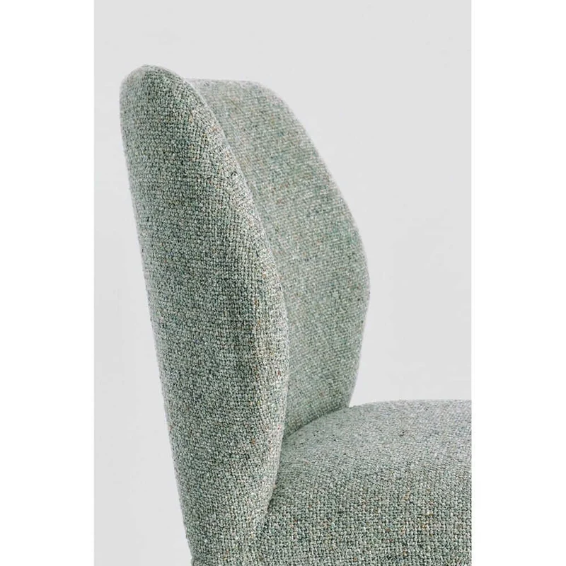 Set di 2 Sedie Imbottite in Tessuto con Gambe in Acciaio - HAZEL