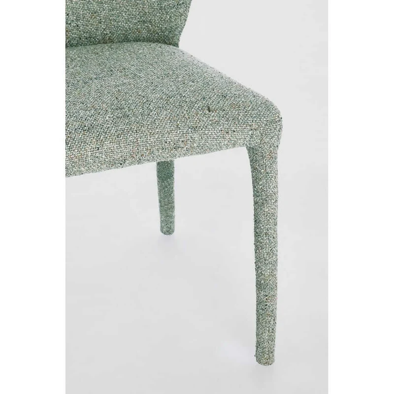 Set di 2 Sedie Imbottite in Tessuto con Gambe in Acciaio - HAZEL
