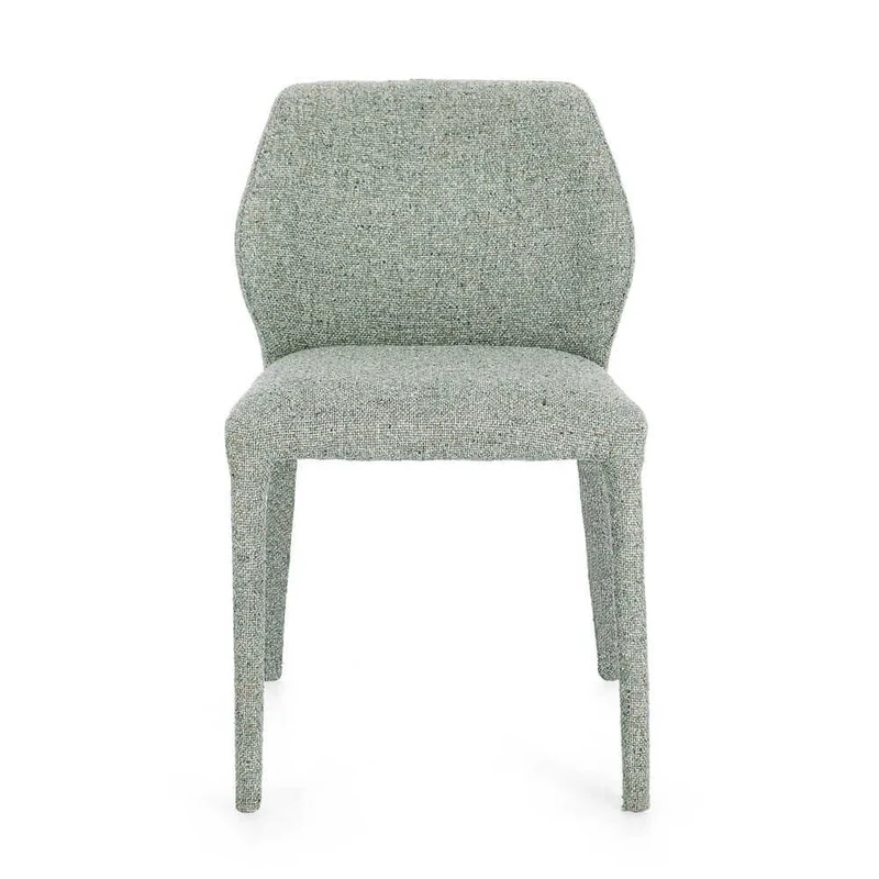 Set di 2 Sedie Imbottite in Tessuto con Gambe in Acciaio - HAZEL