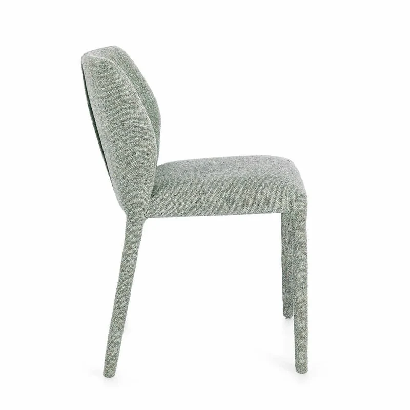 Set di 2 Sedie Imbottite in Tessuto con Gambe in Acciaio - HAZEL