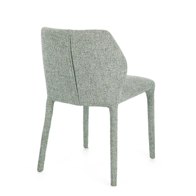 Set di 2 Sedie Imbottite in Tessuto con Gambe in Acciaio - HAZEL
