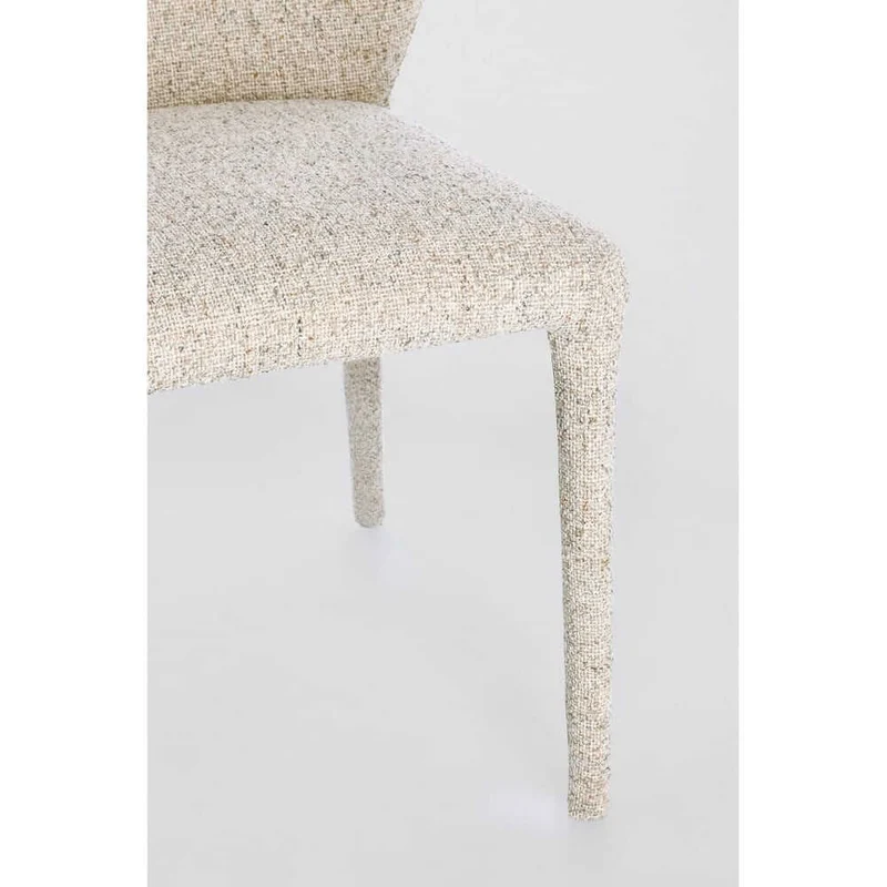 Set di 2 Sedie Imbottite in Tessuto con Gambe in Acciaio - HAZEL