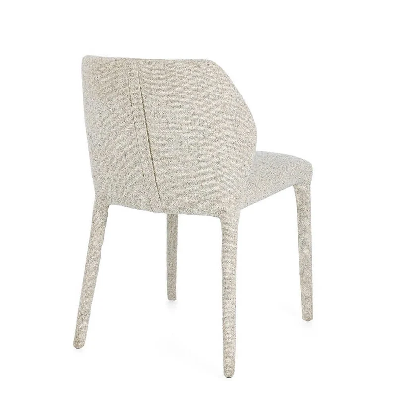 Set di 2 Sedie Imbottite in Tessuto con Gambe in Acciaio - HAZEL