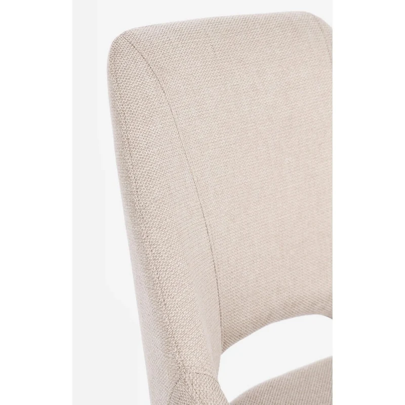 Set di 2 Sedie Imbottite in Tessuto con Gambe in Acciaio - GRIFFIN