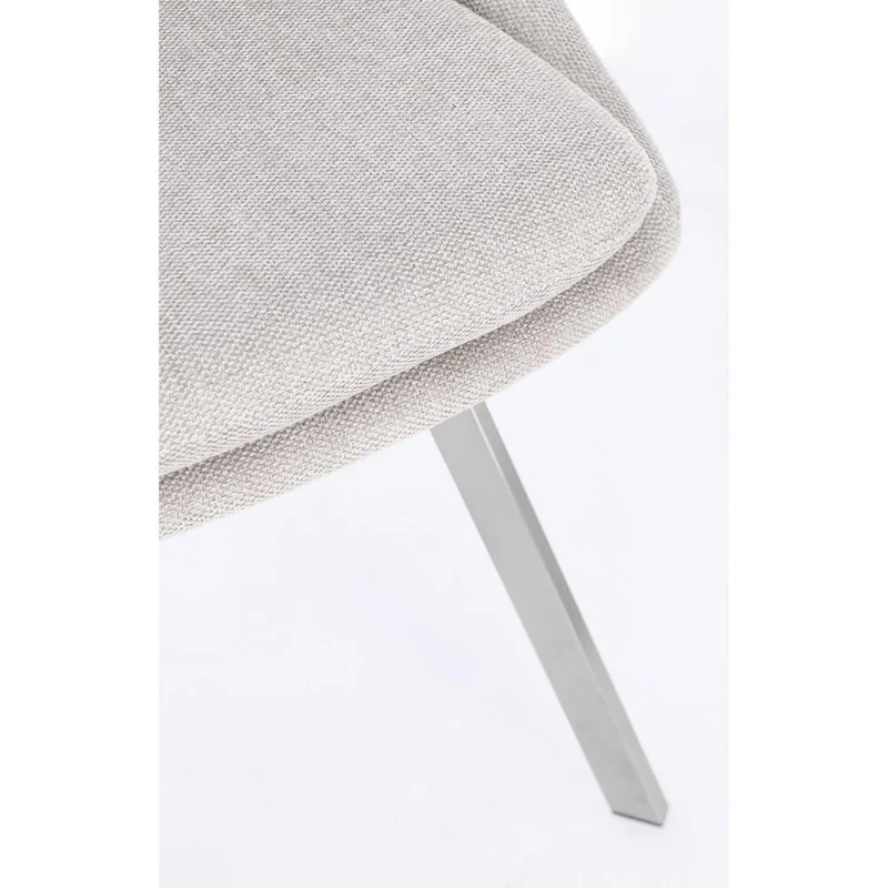 Set di 2 Sedie Imbottite in Tessuto con Gambe in Acciaio - GRIFFIN