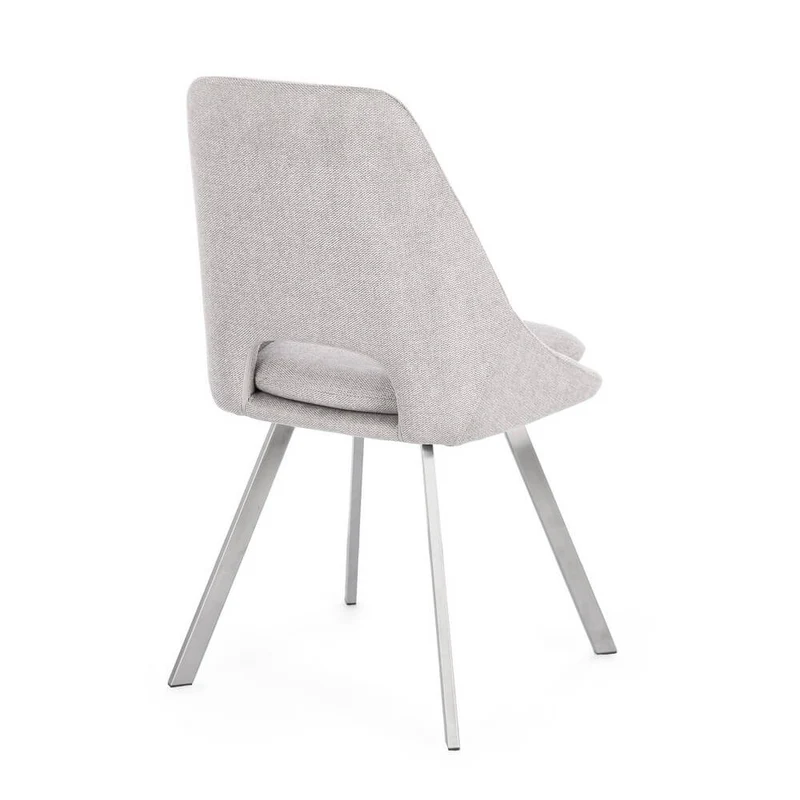 Set di 2 Sedie Imbottite in Tessuto con Gambe in Acciaio - GRIFFIN