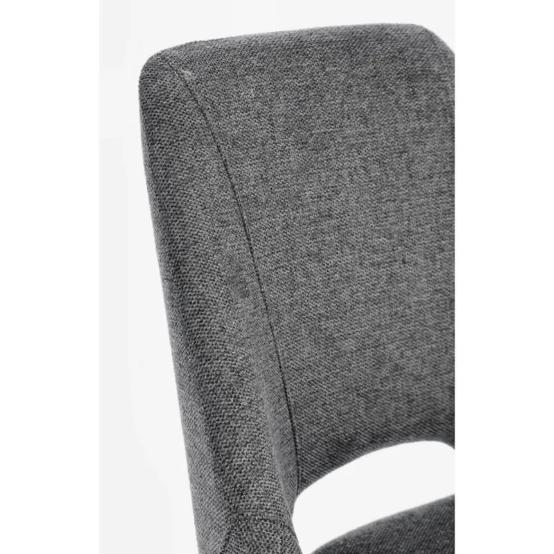 Set di 2 Sedie Imbottite in Tessuto con Gambe in Acciaio - GRIFFIN