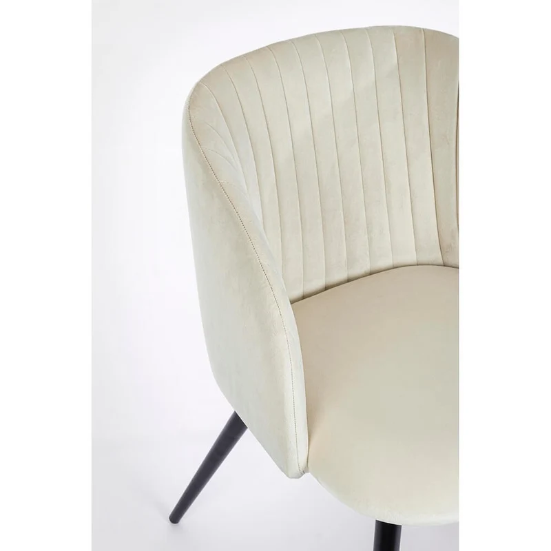 Set di 2 Sedie Imbottite in Velluto con Gambe in Acciaio - FELICIA