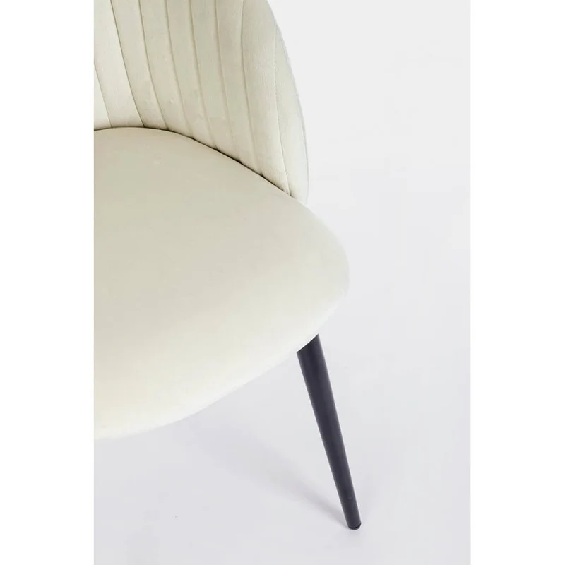 Set di 2 Sedie Imbottite in Velluto con Gambe in Acciaio - FELICIA