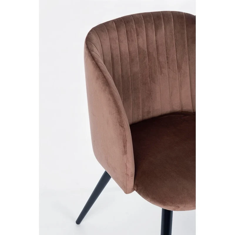 Set di 2 Sedie Imbottite in Velluto con Gambe in Acciaio - FELICIA