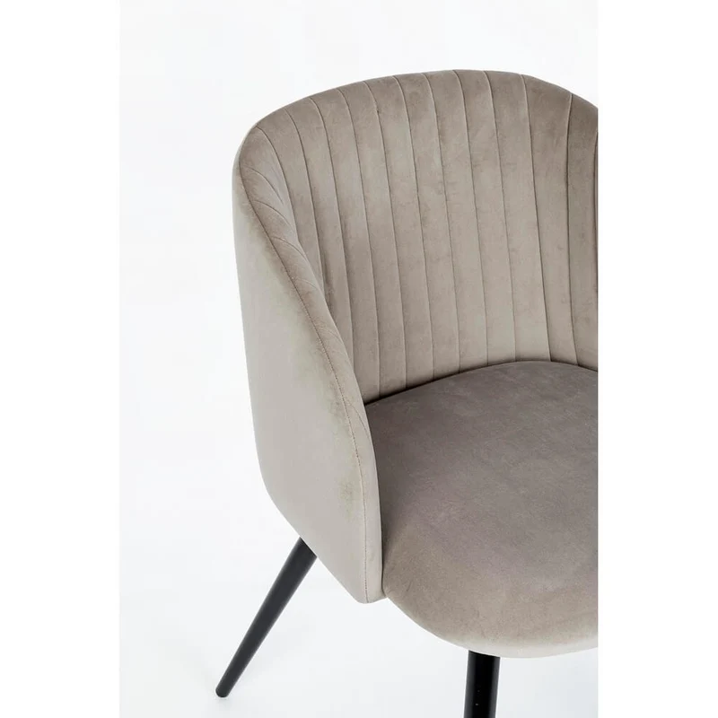Set di 2 Sedie Imbottite in Velluto con Gambe in Acciaio - FELICIA