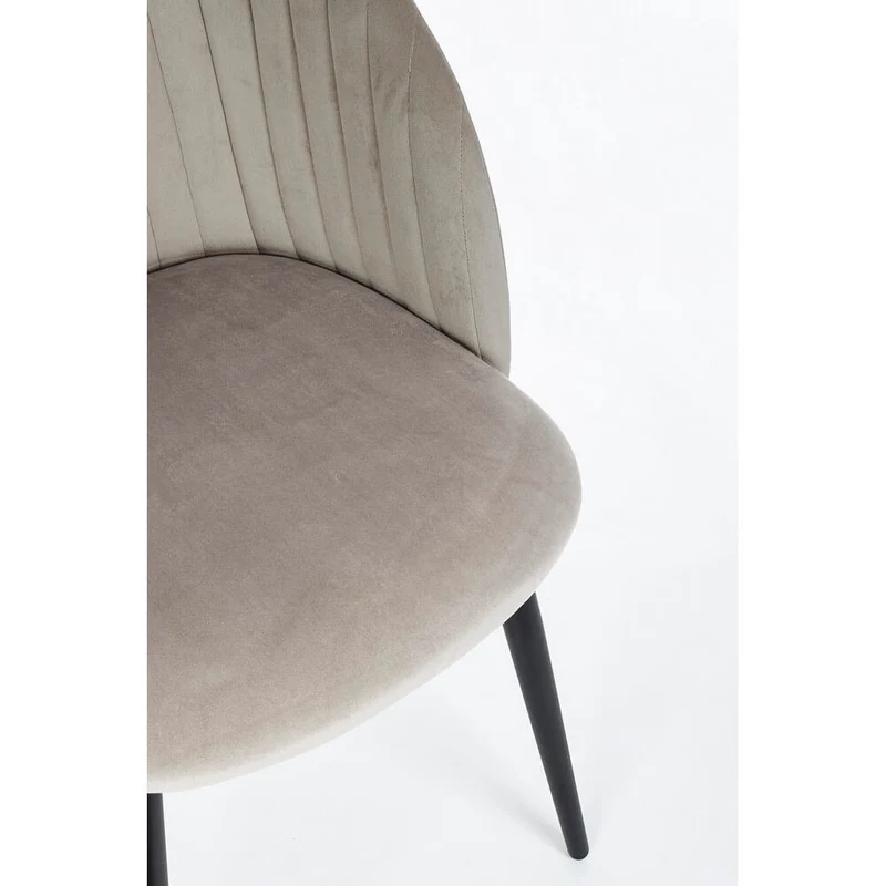 Set di 2 Sedie Imbottite in Velluto con Gambe in Acciaio - FELICIA