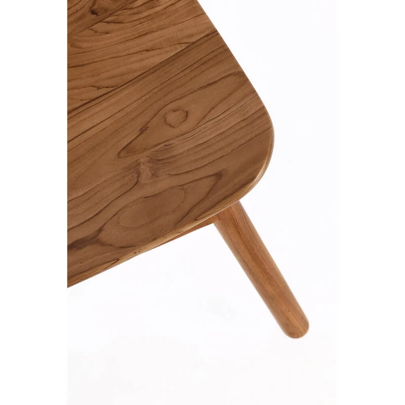Poltrona Lounge in Legno Teak con Schienale in Rattan Intrecciato - ELOISE