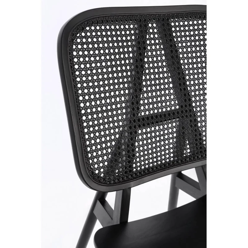 Poltrona Lounge in Legno Teak con Schienale in Rattan Intrecciato - ELOISE