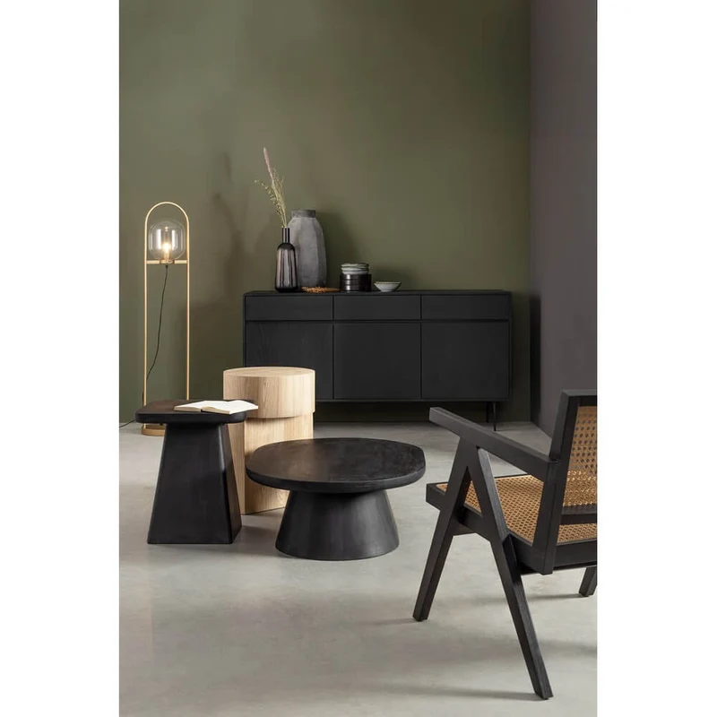 Poltrona Lounge in Legno di Teak con Schienale in Rattan - ELOISE