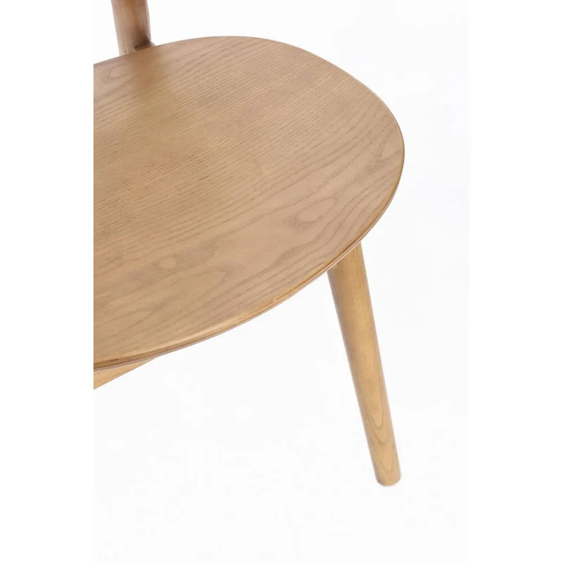 Sedia in Legno di Olmo con Schienale in Rattan Intrecciato - ELOISE