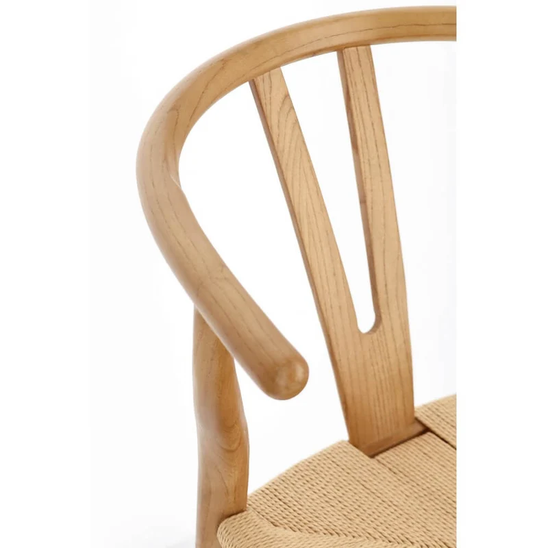 Sedia in Legno di Olmo con Seduta in Corda di Carta - DIANA