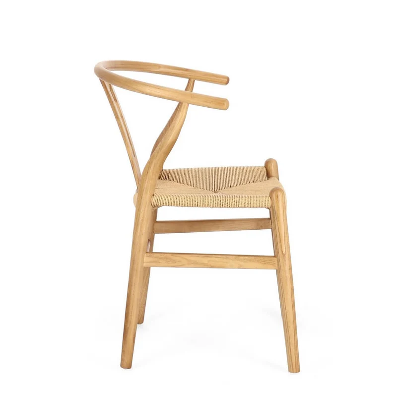 Sedia in Legno di Olmo con Seduta in Corda di Carta - DIANA