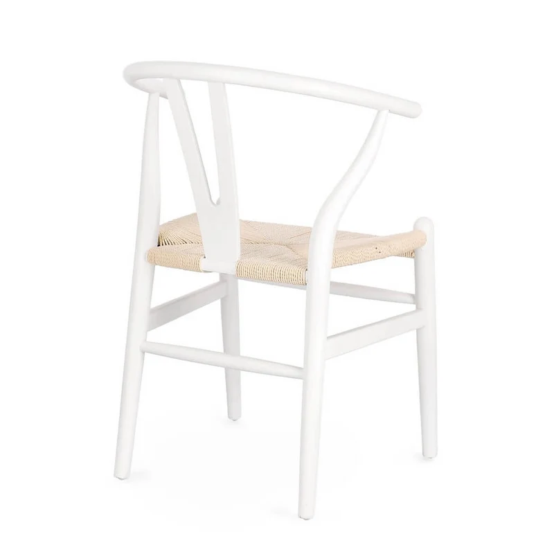 Sedia in Legno di Olmo con Seduta in Corda di Carta - DIANA