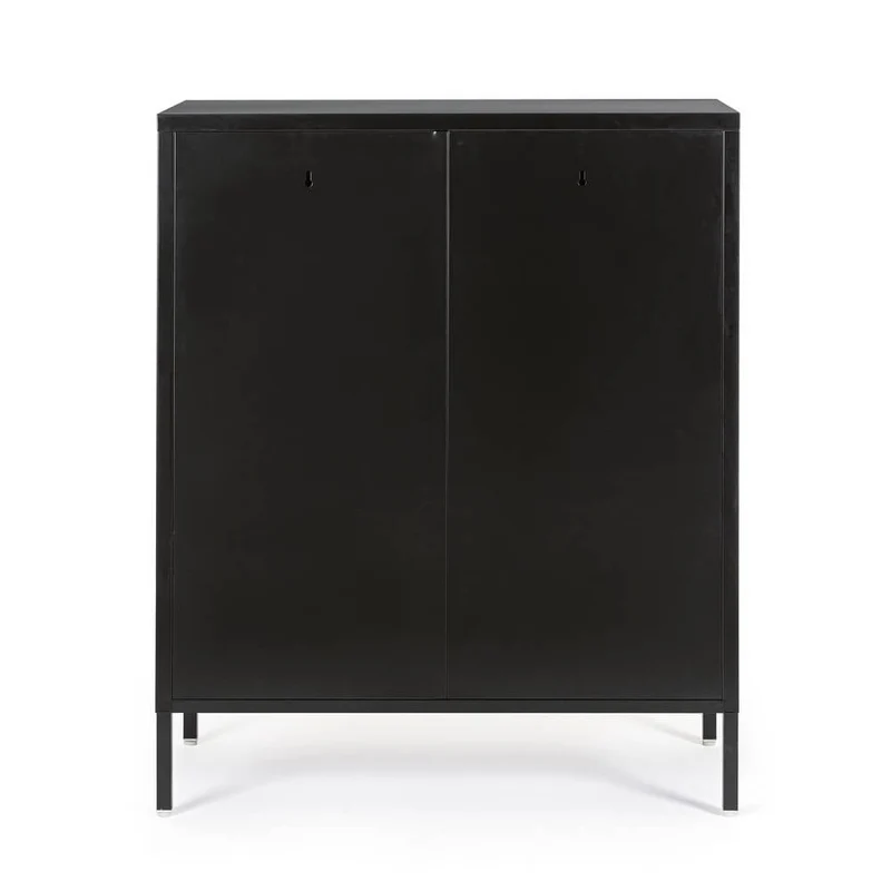 Credenza in Acciaio a 2 Ante Stile Industriale con Ripiani - CLIFTON