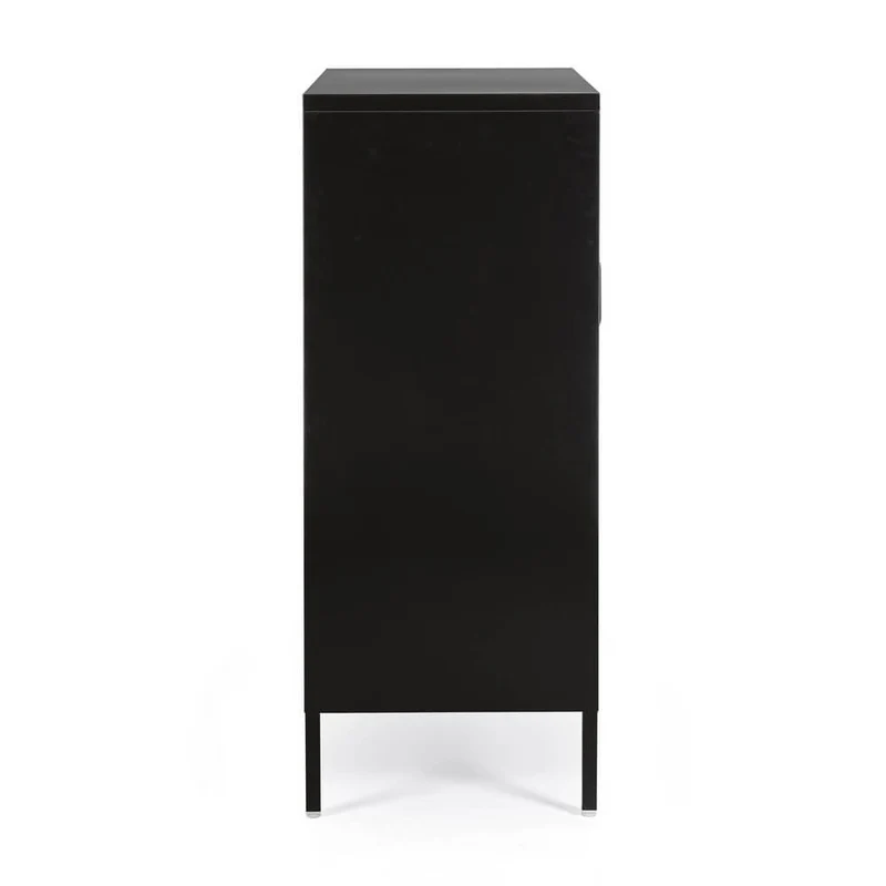Credenza in Acciaio a 2 Ante Stile Industriale con Ripiani - CLIFTON