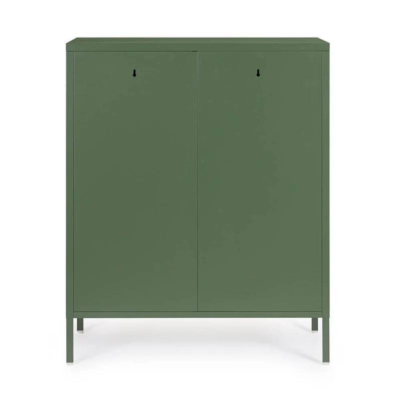Credenza in Acciaio a 2 Ante Stile Industriale con Ripiani - CLIFTON