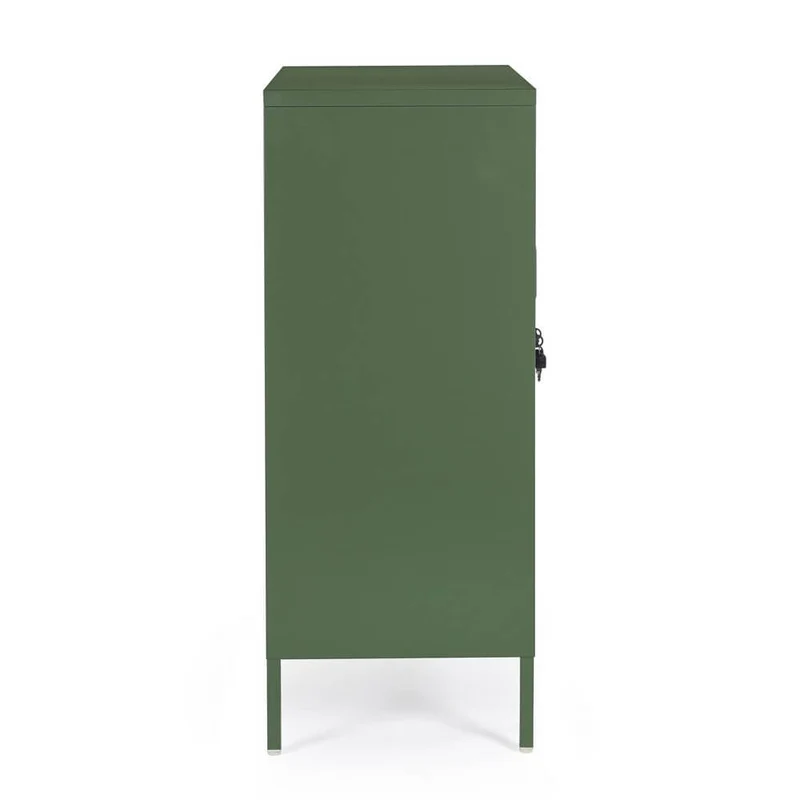 Credenza in Acciaio a 2 Ante Stile Industriale con Ripiani - CLIFTON