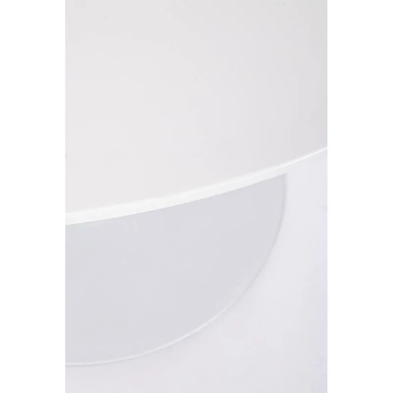 Tavolo rotondo bianco con base a tulipano in acciaio 100 cm - CLEO