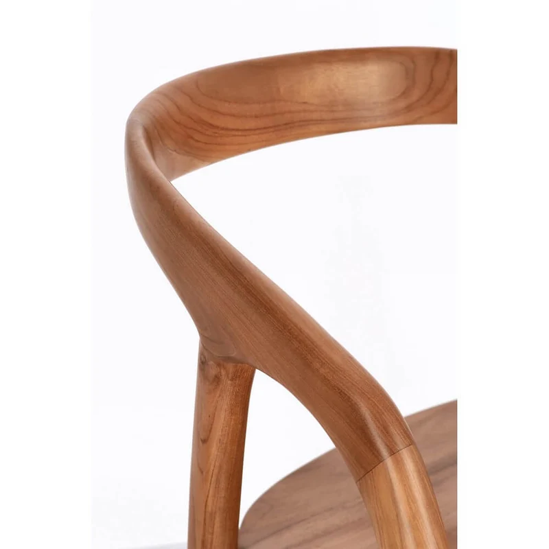 Set di 2 Sedie con Braccioli in Legno di Teak Naturale 54,5x56 - ELOISE