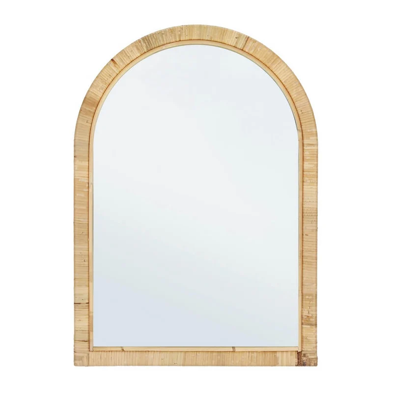 Specchio da Parete ad Arco in Rattan con Intreccio Vienna - EDWARDS