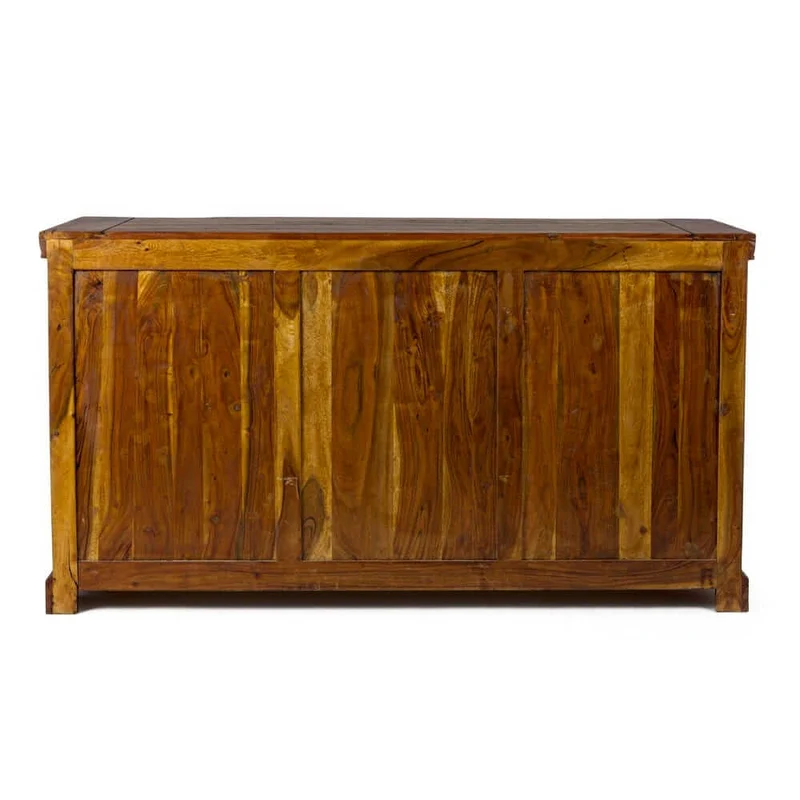 Credenza in Legno di Acacia Massello 3 Ante e 3 Cassetti Rustica - MANSION