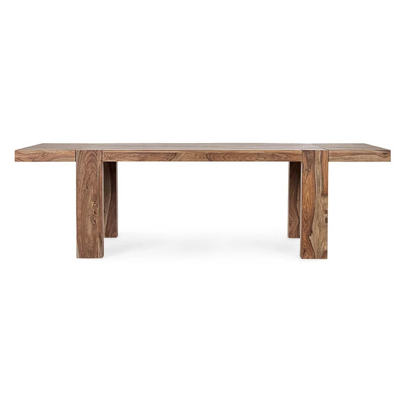 Tavolo allungabile in legno sheesham naturale 175-265x90 cm - CYRUS