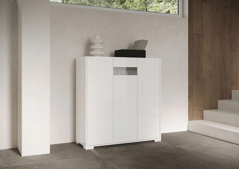 Credenza alta 3 ante 100x35x110 cm - RIFLESSO