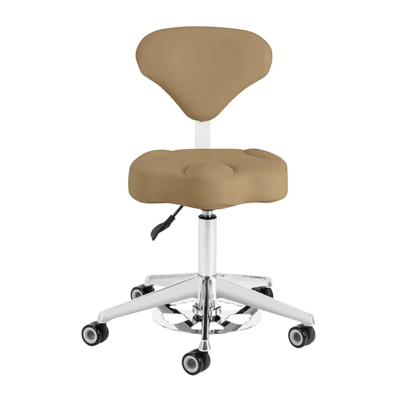 Sgabello Cosmetico Ergonomico con Sistema Bump-Up | 156-F (Beige)