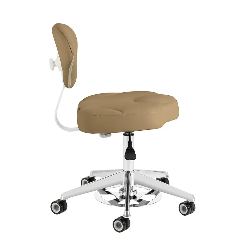 Sgabello Cosmetico Ergonomico con Sistema Bump-Up | 156-F (Beige)